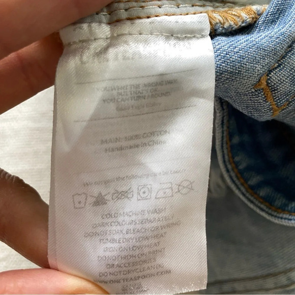 ONE Teaspoon Legend Revolve  Distressed Jean Short 100% Cotton High Rise Size 27 - Picture 12 of 12